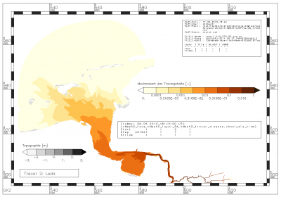 Höchster Wert des Gehalts an Tracern aus der Leda innerhalb des Analysezeitraums