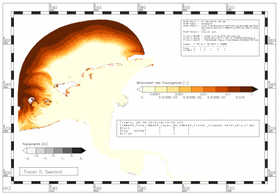 Niedrigster Wert des Gehalts an Tracern vom Seerand innerhalb des Analysezeitraums