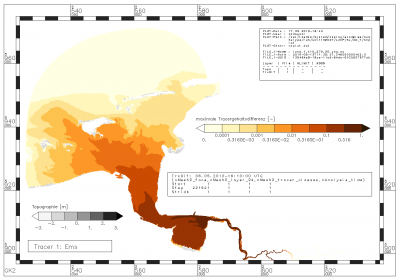 Maximale Tracergehaltsdifferenz der Tracer aus der Ems innerhalb des Analysezeitraums