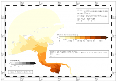 Mittelwert des Gehalts an Tracern aus der Westerwoldsche Aa innerhalb des Analysezeitraums