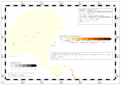 Niedrigster Wert des Gehalts an Tracern aus der Leda innerhalb des Analysezeitraums