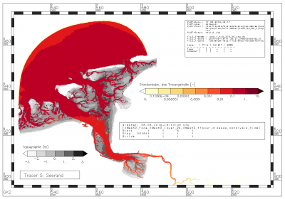 Standardabweichung des Gehalts an Tracern vom Seerand innerhalb des Analysezeitraums