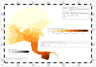 Maximale Tracergehaltsdifferenz der Tracer aus der Westerwoldsche Aa innerhalb des Analysezeitraums