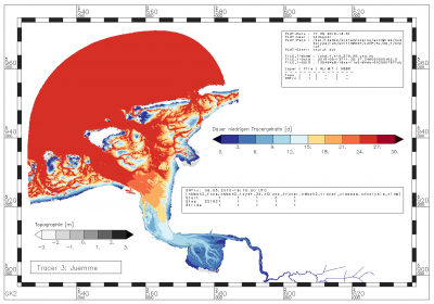 Zeitraum, in dem der Gehalt an Tracern aus der Jümme innerhalb des Analysezeitraums unter 0.000889 [-] liegt