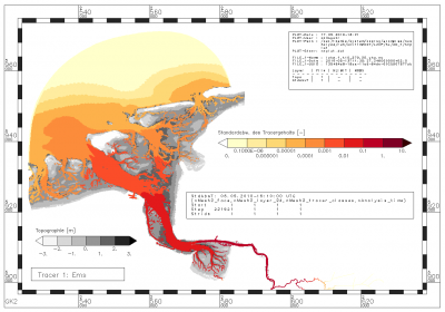 Standardabweichung des Gehalts an Tracern aus der Ems innerhalb des Analysezeitraums