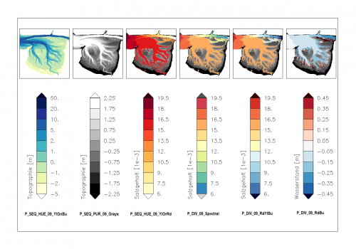 Collection of particularly suitable color ramps