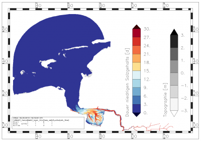 time span for which the salinity value lies below 18.75 E-3