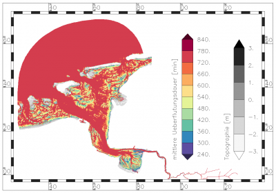 mean value of inundation period within the period of data analysis