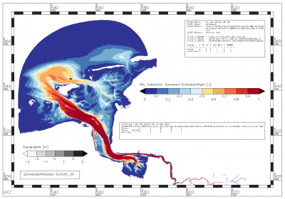 frequency with which the suspended sediment exceeds the suspended sediment limit of 0.0658 kg/m**3