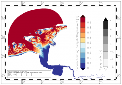 frequency with which the salinity exceeds the salinity limit of 26.25 E-3