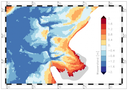 Synoptic water level without grid