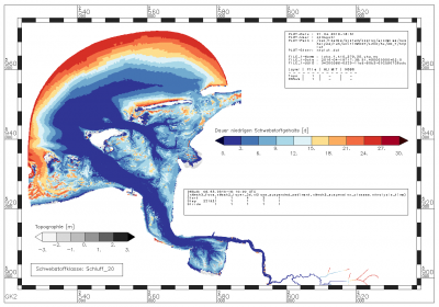 time span for which the suspended sediment value lies below 0.0208 kg/m**3