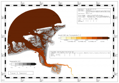 value of tracer from the North Sea, which is not exceeded by 95% of the tracer values within the period of data analysis
