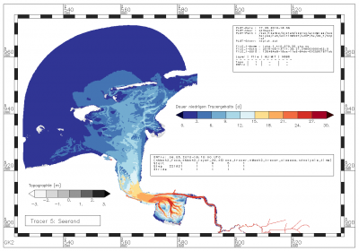 Time span for which the value of tracer from the North Sea lies below 0.0247 [-]