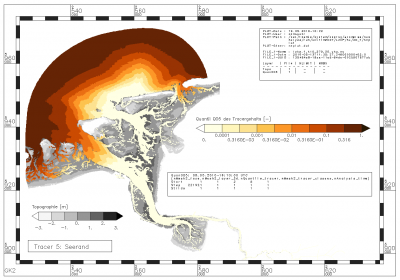 value of tracer from the North Sea, which is not exceeded by 5% of the tracer values within the period of data analysis